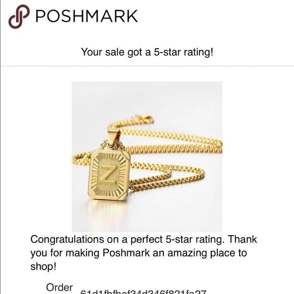 COPY -- 22” Gold Initial Letter Necklace - Picture 9 of 11